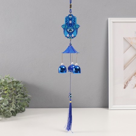 Wind music Metal from the evil eye "Fatima hand" 3 bells 45 cm