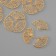 Decor for creativity Plastic "Fan of Transparent-gold" set of 20 pcs 3x2.1 cm