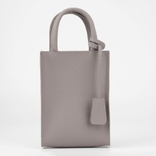 Bag Cross-Bodi with a zipper, Textura, small size, color light gray