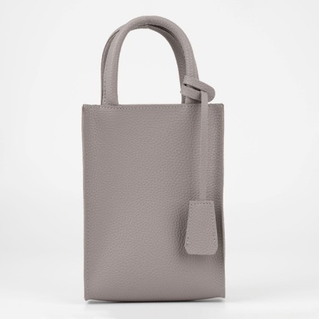 Bag Cross-Bodi with a zipper, Textura, small size, color light gray