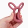 Silicone teether for teeth "Bunny", red color, crumb I