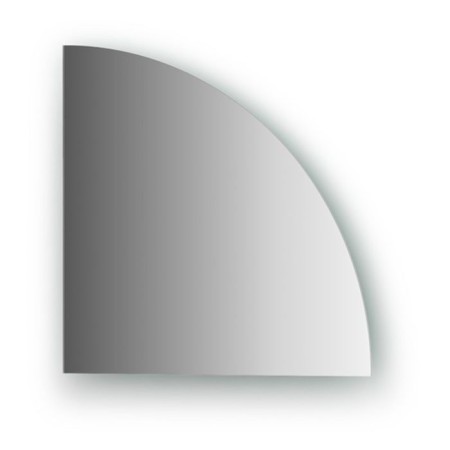 Mirror tiles with a grinding edge quarter circle 30 x 30 cm, silver EvoForm