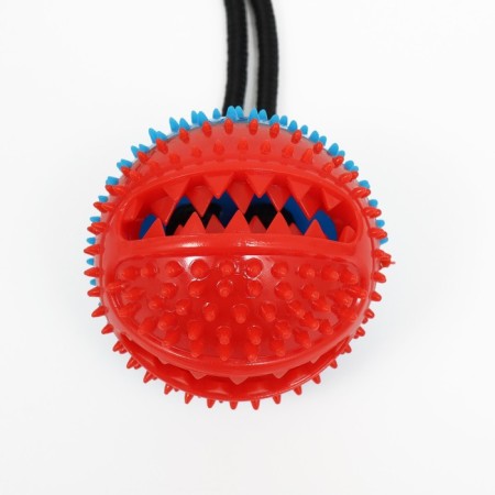 Dog toy "Ball for treats on a suction cup", 40 x 8 cm, blue-5