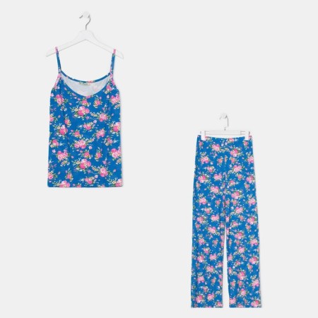 Female pajamas (T -shirt, pants) Indigo color, size 54-5