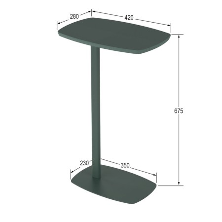 Journal table "Act Color", 280x420x675 mm, green color-1