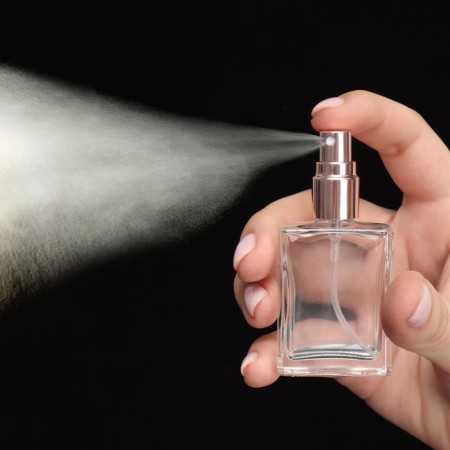 Perfume bottle, with a spray, 15 ml, color pink gold-15