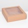 The box is folding, the lid is, with a window, craft, 25 x 25 x 7.5 cm,