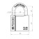 Castle of hinged Fuaro PL-3050, 50 mm, 3 English keys
