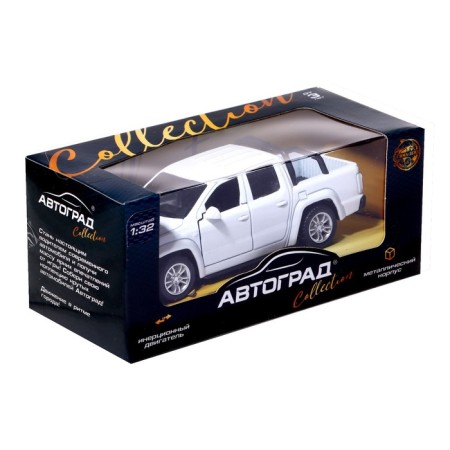 Metal “tundra” machine, doors open, 1:32, inertia, white color-4