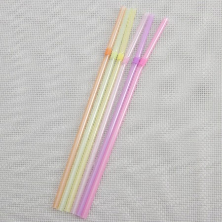 Disposable tubes for drinks of the share, 21 cm, d = 5 mm, 250 pcs, neon, with corrugation, color mix-2