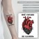 Tattoo on the body color "My heart is not a stone" 10.5x6 cm