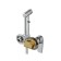 Hygienic shower mixer cersanit moduo, built -in, single -rod, chromium