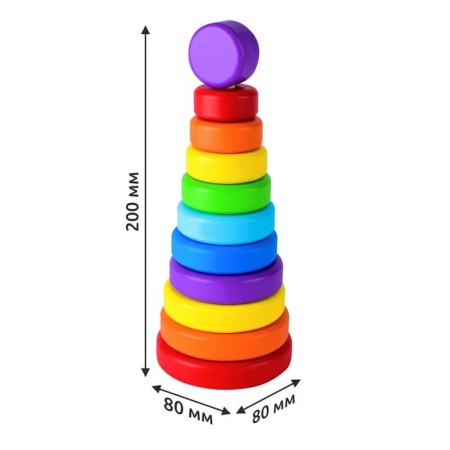 Pyramid wooden large "Circle"-5