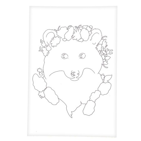 Sketching watercolor "Animals in flowers"-2