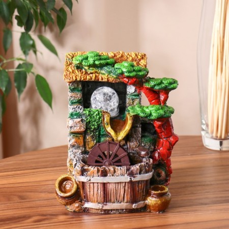 Fountain "House under the tree" 11x15x21 cm (with backlight)