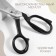Clothing scissors Premium, mowed blade, rubberized pens, 9 ", 23 cm, black color