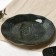 Ceramic plate "Stone", 21.5 cm, dark gray color