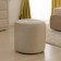 Puff Round Small "Rondel" with buttons, 900 × 900 × 500 mm, premium velor, color lunar ray