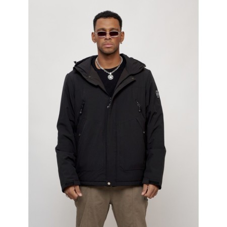 Sports male jacket, size 48, black color-5