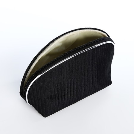 Cosmetic bag with lightning, black color-2