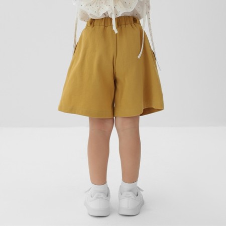 Шорты-бермуды для девочки MINAKU: Cotton collection цвет горчичный, рост 104-4