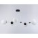 Suspended Ambrella Light, Modern, TR2552, 6HE27, white, black color