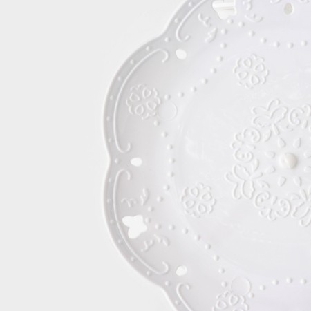 A dish for a cake and cakes 2-tier shade "Vivien", d = 22 cm, 36 × 22 × 19.5 cm, white color-2