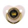 Set: nipple - Orthodontic dummy, with a chain holder. Princess, with a cap, +6 months, white/silver, rhinestones