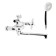 Accoona A6482G bath mixer, double -leaf, white/chrome