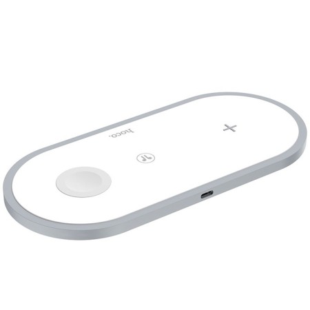 Wireless charger Hoco CW24, 2 A, Type-C cable, 1 m, white-1