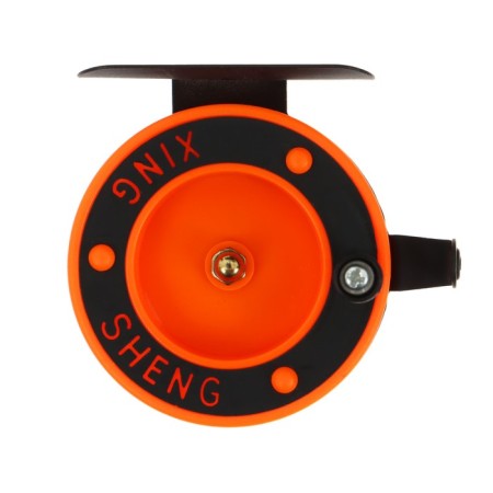 Inertial coil, plastic metal, diameter 6.5 cm, guide, black-orange, 701d-3