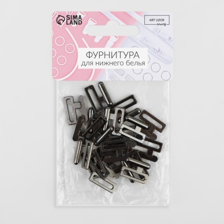 Flotter for a swimsuit, metal, 15 mm, 10 pcs, black nickel color-3