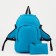 Youth backpack 2 in 1 of textiles with lightning, external pocket, blue color