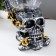 Plasmic ball Polystone "Skull with a chain" 19x11x10 cm Risalux