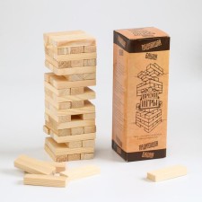 Falling tower, 54 bars, 18.5x6cm