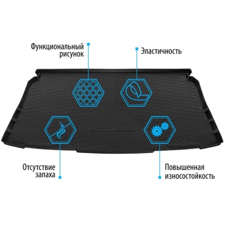 Rival trunk rug for Haval M6 II generation 2021-n., Polyuretan, 19406002-1