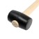 Kiyanka scrap, wooden handle, black rubber, 45 mm, 200 g