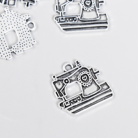 Decor for creativity Metal "Sewing Machine" silver 2x2 cm