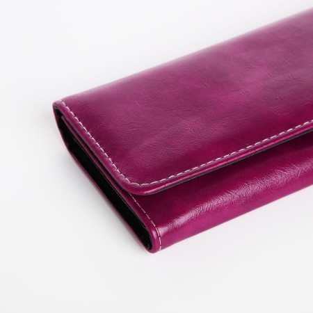 Women's wallet on the button, purple color-2