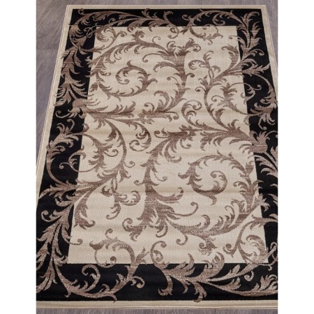 Rectangular carpet Merinos colizey, size 100x200 cm, color Cream-Black-1