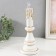 Souvenir Polystone Light "Candle" 2xlr44 white with gold 10x10x24.5 cm