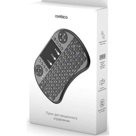 Rombica Air Touch, wireless mini-keyboard, for TV and PC, USB, Touch, black-3