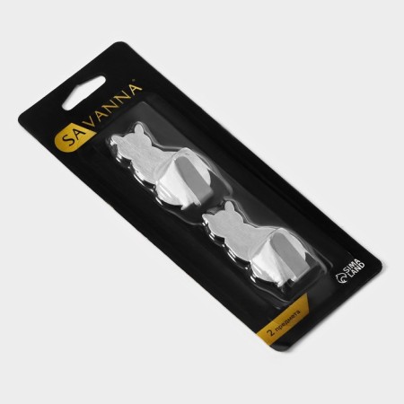 Savanna Velcro hook "cat", 2 pcs, metal-6