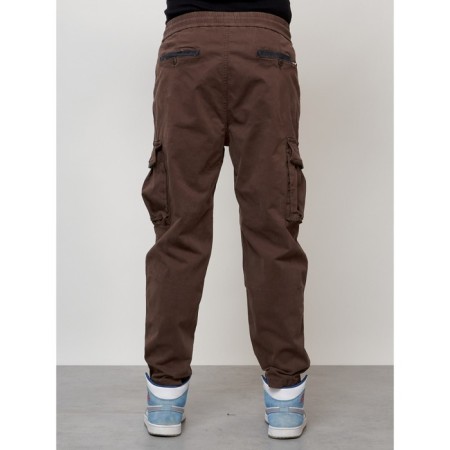 Cargo jeans men, size 48, brown color-7