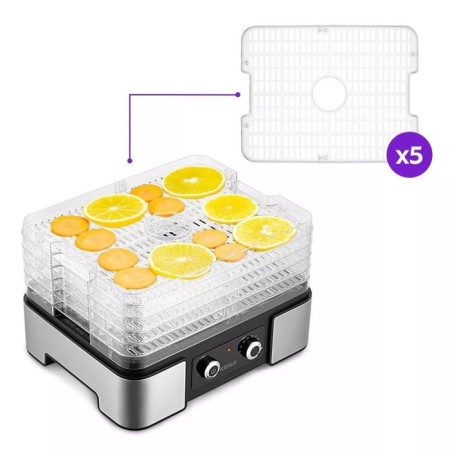 Drywall for vegetables and fruits KitFort KT-1958, 450 W, 5 tiers, timer, silver-black-3
