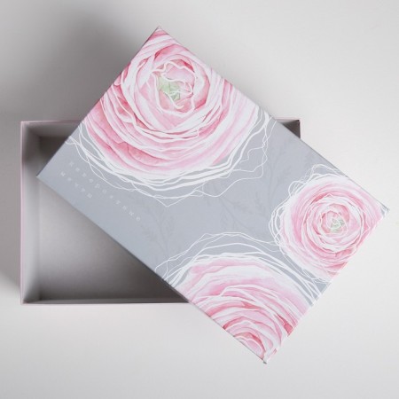 Gift rectangular, packaging, “flowers”, 28 x 18.5 x 11.5 cm-2