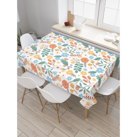 Tables on the table "Lun flowers", rectangular, oxford, size 120x145 cm
