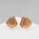 Earrings Metal "Chord" fan, color gold