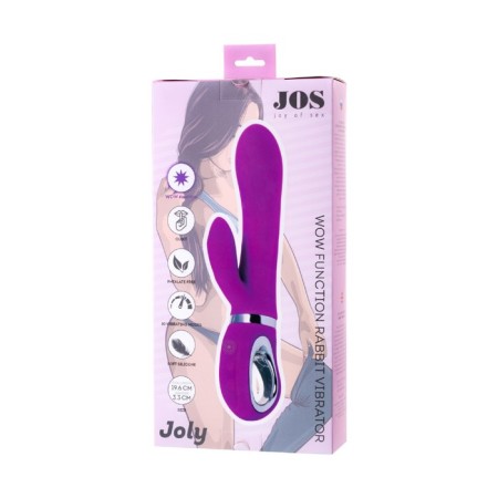 A vibrator with a clitoral stimulator of Jos Joly, Wow-mode, fuchsia, 19.6 cm-5