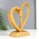 Polystone souvenir "Two hearts in one" gold 20.5x17x7 cm